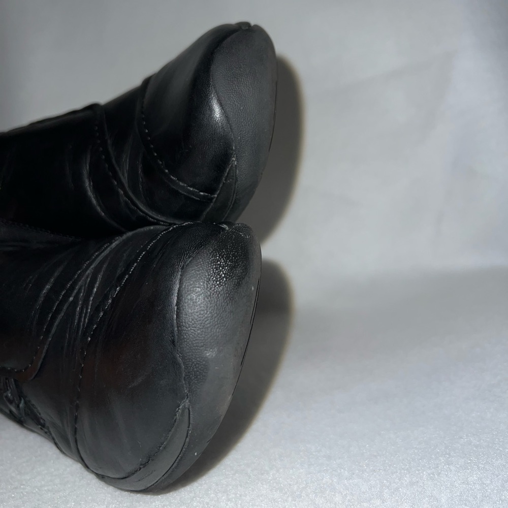 Earth Size 9N Kaar Haluk Leather Black Slip-On Shoes - Picture 9 of 15